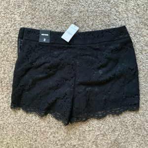Express black lace shorts